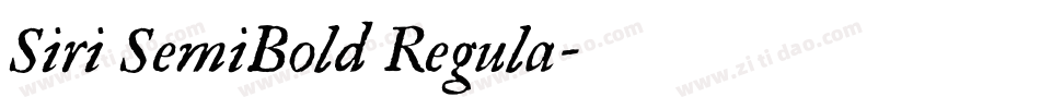 Siri SemiBold Regula字体转换